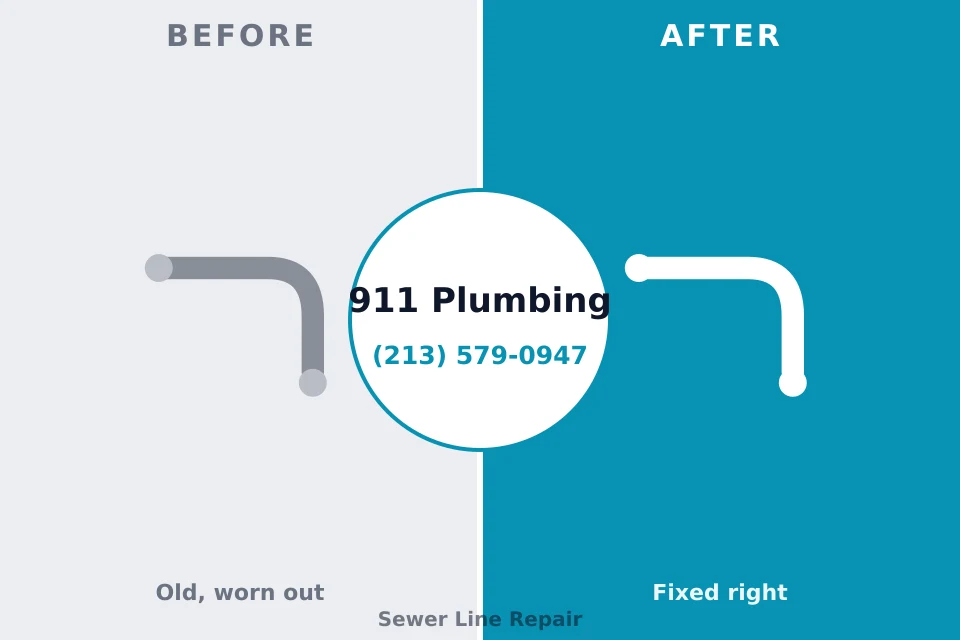 Before and after: plumbing repair Loxley, AL
